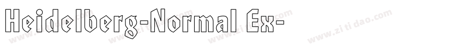 Heidelberg-Normal Ex字体转换